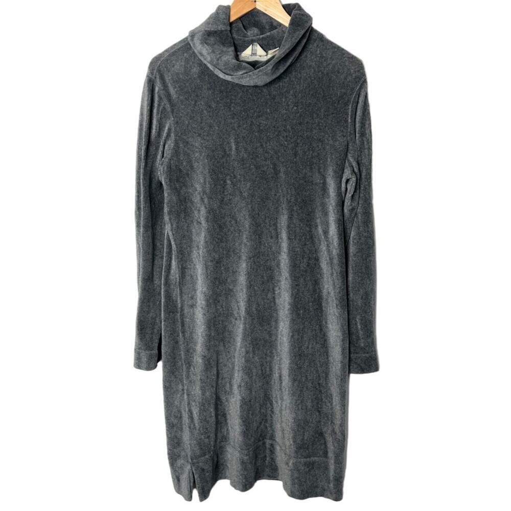 J Jill Sweater Dress Cowl Neck Soft Gray Long Sleeve Women's Size M